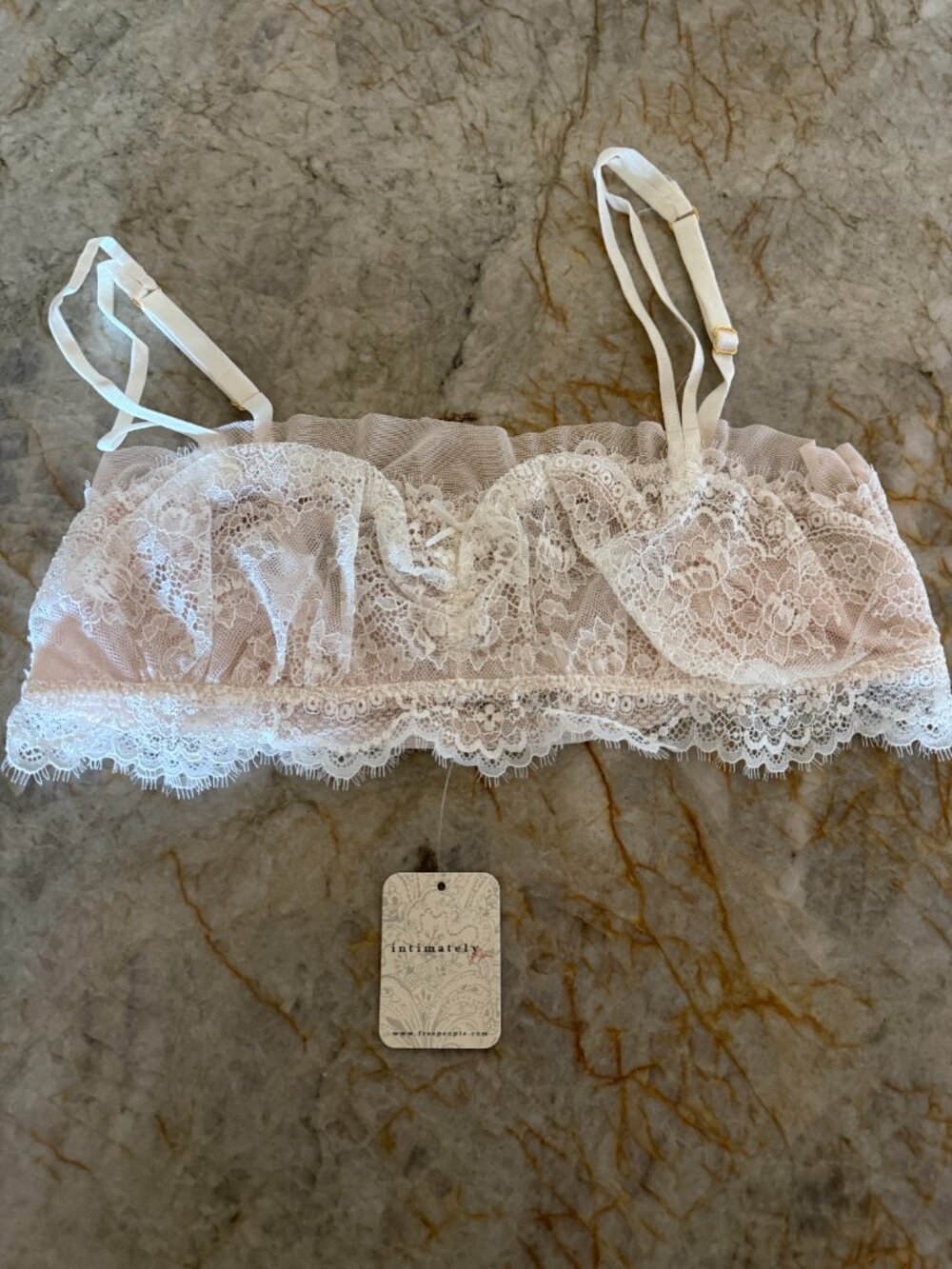 Free People Sweet Escapes Bra Ivory Size M NWT